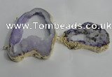 NGC144 40*50mm - 55*70mm freeform plated druzy agate connectors