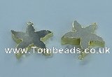 NGC1444 28mm - 30mm starfish fossil coral connectors wholesale