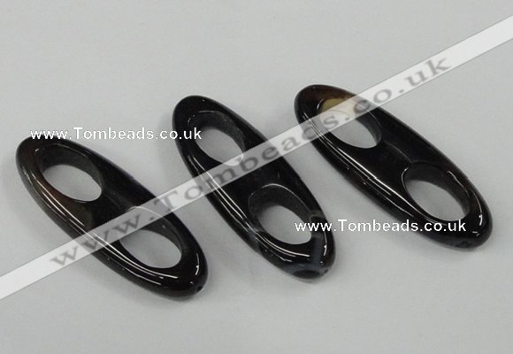 NGC148 17*27mm oval agate gemstone connectors wholesale