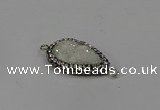 NGC1600 14*23mm flat teardrop plated quartz connectors wholesale