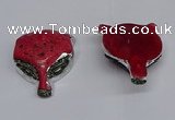 NGC1703 40*55mm - 45*60mm Fox-head agate gemstone connectors