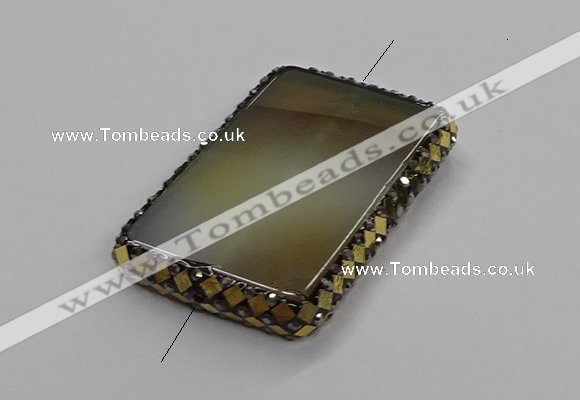 NGC1776 35*55mm - 40*60mm rectangle agate connectors wholesale