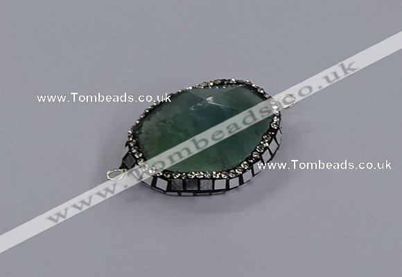 NGC1805 20*25mm - 25*30mm faceted freeform fluorite connectors