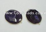 NGC181 35*45mm - 40*50mm freeform druzy agate connectors