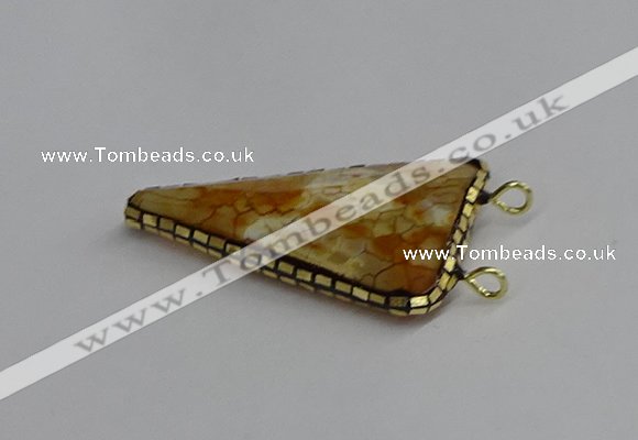 NGC1831 30*35mm - 30*40mm triangle agate connectors wholesale