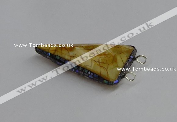 NGC1832 30*35mm - 30*40mm triangle agate connectors wholesale