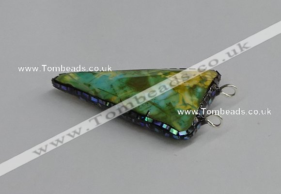 NGC1837 30*35mm - 30*40mm triangle agate connectors wholesale