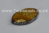 NGC1875 30*50mm - 30*55mm oval fossil coral connectors