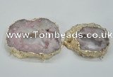 NGC202 50*60mm - 55*75mm freeform druzy agate connectors