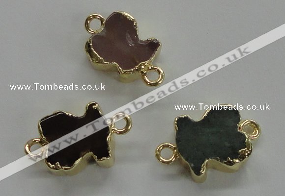 NGC219 10*12mm agate gemstone connectors wholesale