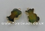 NGC241 20*30mm agate gemstone connectors wholesale