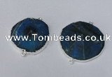 NGC277 30*35mm - 35*40mm freeform agate gemstone connectors