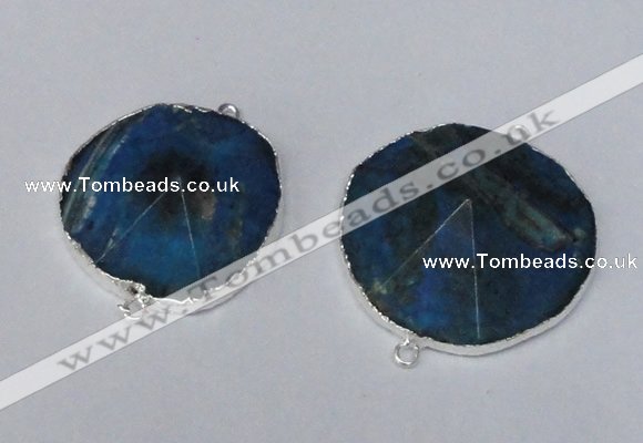 NGC277 30*35mm - 35*40mm freeform agate gemstone connectors