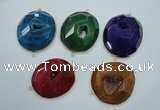 NGC28 40*50mm - 50*55mm freeform druzy agate connectors