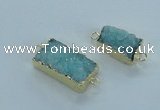 NGC368 15*20mm - 18*30mm freeform druzy agate gemstone connectors