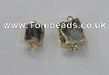 NGC426 12*14mm - 15*18mm freeform druzy agate connectors