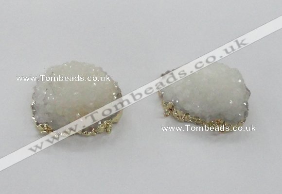 NGC435 25*35mm - 35*40mm freeform druzy agate gemstone connectors