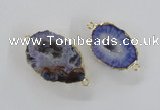 NGC447 18*25mm - 25*35mm freeform druzy agate gemstone connectors