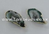 NGC449 18*25mm - 25*35mm freeform druzy agate gemstone connectors