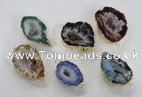 NGC451 18*25mm - 25*35mm freeform druzy agate gemstone connectors