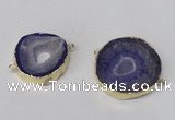 NGC479 25*30mm - 35*40mm freefrom druzy agate gemstone connectors