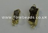 NGC5032 10*30mm - 10*35mm rectangle druzy quartz connectors