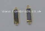 NGC5055 8*28mm - 10*30mm rectangle agate gemstone connectors