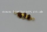 NGC5059 10*25mm - 10*35mm freeform citrine gemstone connectors