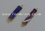 NGC5067 8*35mm - 10*40mm rectangle agate gemstone connectors