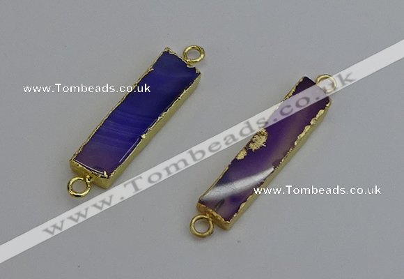 NGC5067 8*35mm - 10*40mm rectangle agate gemstone connectors