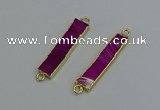 NGC5068 8*35mm - 10*40mm rectangle agate gemstone connectors