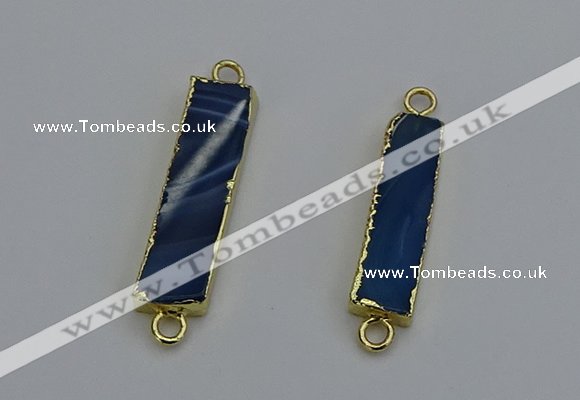 NGC5071 8*35mm - 10*40mm rectangle agate gemstone connectors