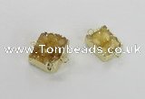 NGC512 15*16mm - 16*17mm freeform druzy agate connectors