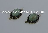 NGC5133 16*20mm oval amazonite gemstone gemstone connectors