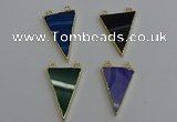 NGC5165 25*35mm - 30*40mm triangle agate gemstone connectors