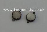 NGC5180 15mm - 16mm coin druzy agate gemstone connectors