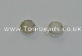 NGC5238 15mm - 16mm coin druzy agate connectors wholesale