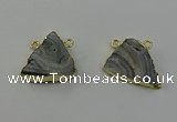 NGC5262 22*30mm - 25*30mm triangle druzy agate connectors