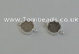 NGC5289 15mm - 16mm coin druzy agate gemstone connectors