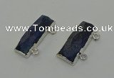 NGC5308 12*30mm - 15*35mm faceted rectangle lapis lazuli connectors