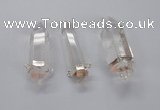 NGC540 10*35mm - 12*45mm faceted nuggets white crystal connectors