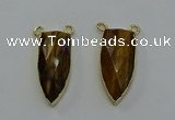 NGC5412 16*35mm - 18*40mm arrowhead yellow tiger eye connectors