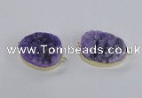 NGC562 18*25mm - 25*30mm freeform druzy agate connectors wholesale