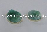 NGC565 18*25mm - 25*30mm freeform druzy agate connectors wholesale