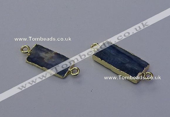 NGC5666 10*20mm - 11*22mm rectangle blue kyanite connectors