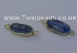 NGC5667 12*22mm - 14*24mm oval blue kyanite connectors