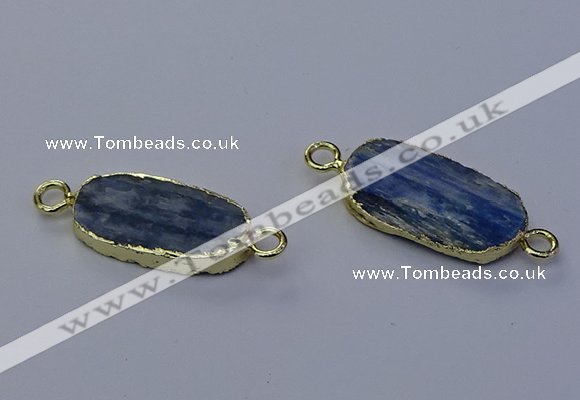 NGC5667 12*22mm - 14*24mm oval blue kyanite connectors