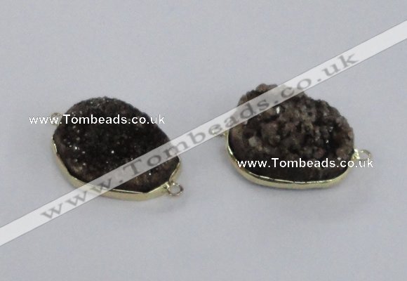 NGC567 18*25mm - 25*30mm freeform druzy agate connectors wholesale