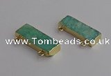 NGC5685 12*35mm rectangle amazonite connectors wholesale