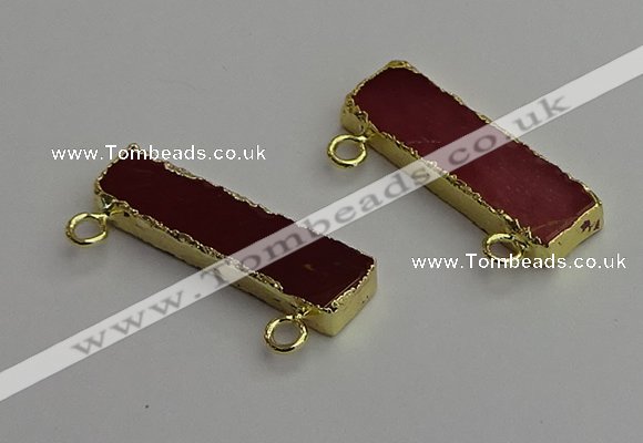 NGC5687 8*32mm - 10*35mm rectangle mookaite gemstone connectors